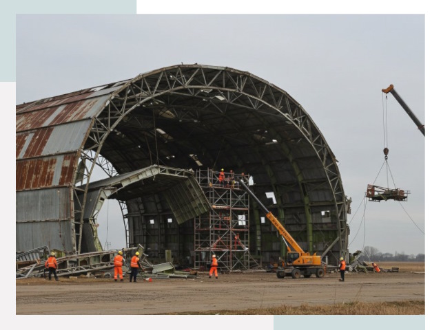 Демонтаж ангаров в Омске